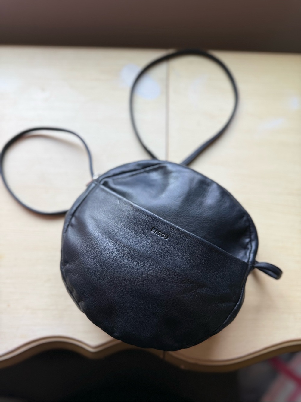 Baggu 100% Milled Leather Crossbody bag